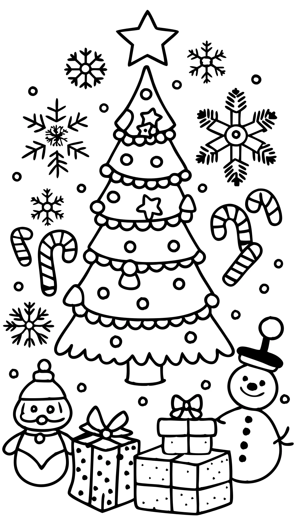 coloriages de Noël entièrement